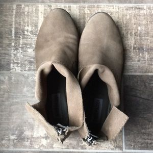 Steve Madden Suede Booties with Back Zipper